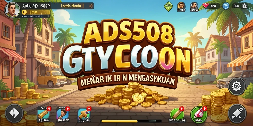 Tampilan gameplay menarik dari <strong>ADS508</strong> yang menunjukkan strategi bisnis.