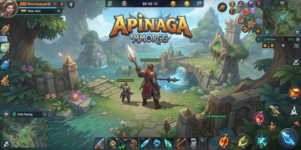 Tampilan gameplay APINAGA dengan aksi seru yang mendebarkan.