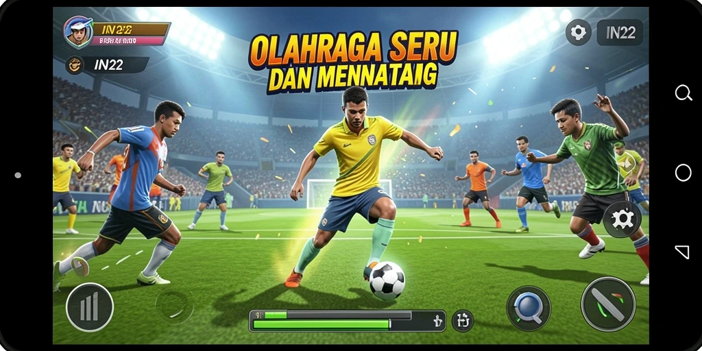 Tampilan gameplay seru dalam olahraga yang menantang.