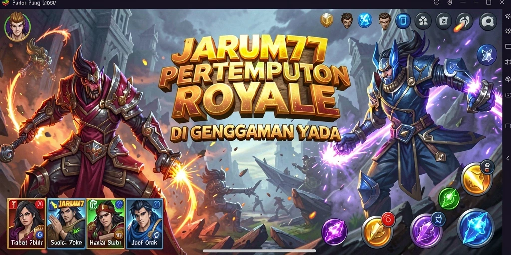 Tampilan gameplay seru dari JARUM77 dalam pertempuran Battle Royale.