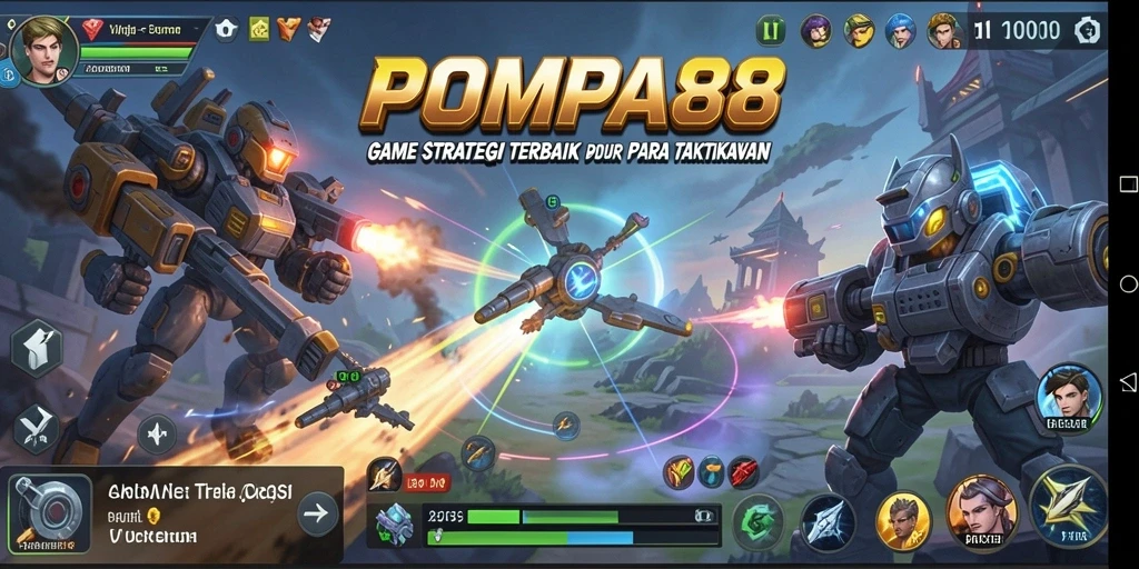 Tampilan mendebarkan dari gameplay POMPA88 yang penuh strategi.