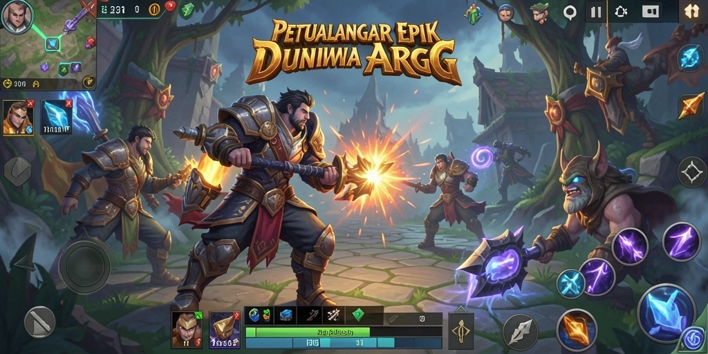 Tangkapan layar menampilkan pertempuran seru di dunia V21.